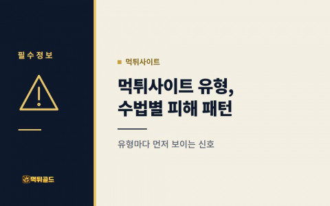 먹튀사이트 유형 정리, 수법별로 보는 피해 패턴