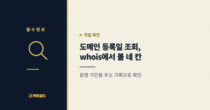 whois 조회로 도메인 등록일 확인하는 법
